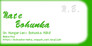 mate bohunka business card